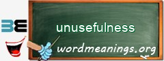 WordMeaning blackboard for unusefulness